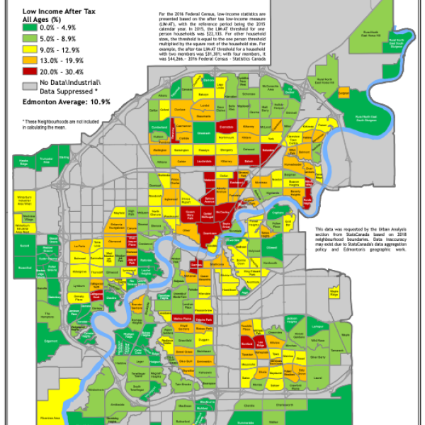 low income neighbourhood map - all ages